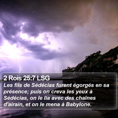2 Rois 25:7 LSG Bible Verse Image