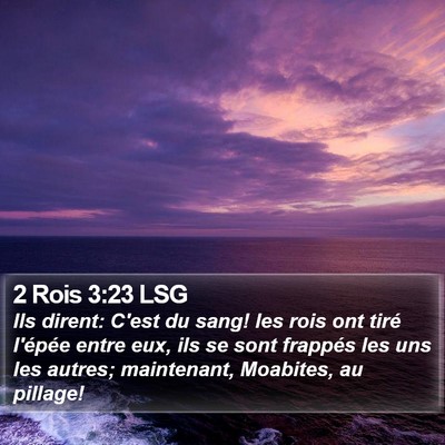 2 Rois 3:23 LSG Bible Verse Image