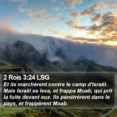 2 Rois 3:24 LSG Bible Verse Image