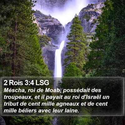 2 Rois 3:4 LSG Bible Verse Image