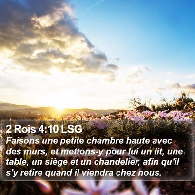 2 Rois 4:10 LSG Bible Verse Image