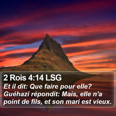 2 Rois 4:14 LSG Bible Verse Image