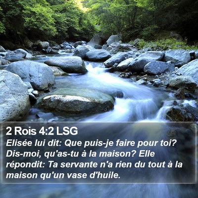 2 Rois 4:2 LSG Bible Verse Image