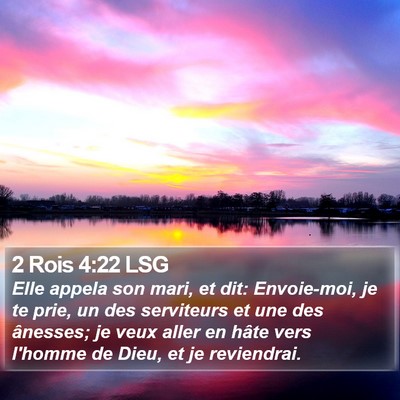 2 Rois 4:22 LSG Bible Verse Image
