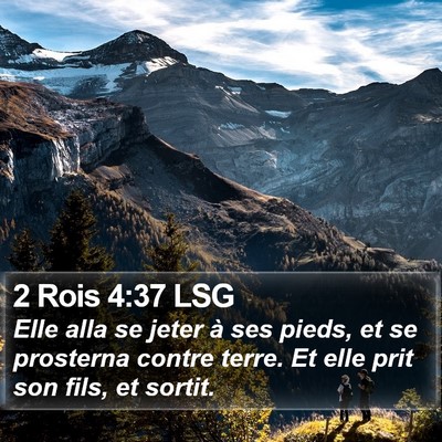 2 Rois 4:37 LSG Bible Verse Image