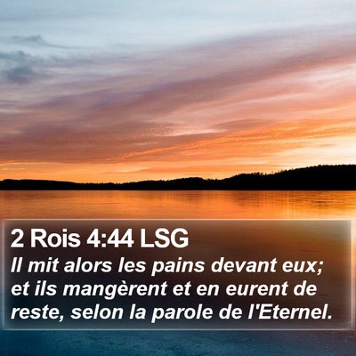 2 Rois 4:44 LSG Bible Verse Image