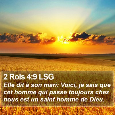 2 Rois 4:9 LSG Bible Verse Image