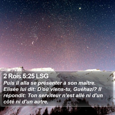 2 Rois 5:25 LSG Bible Verse Image