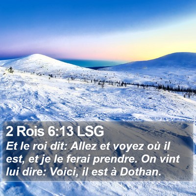 2 Rois 6:13 LSG Bible Verse Image
