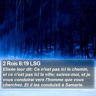 2 Rois 6:19 LSG Bible Verse Image