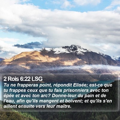 2 Rois 6:22 LSG Bible Verse Image