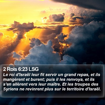2 Rois 6:23 LSG Bible Verse Image