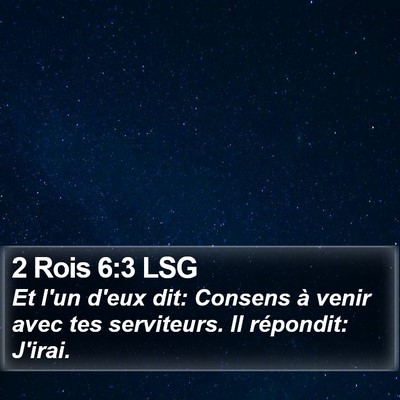 2 Rois 6:3 LSG Bible Verse Image