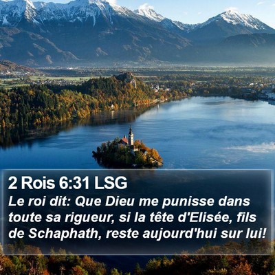 2 Rois 6:31 LSG Bible Verse Image