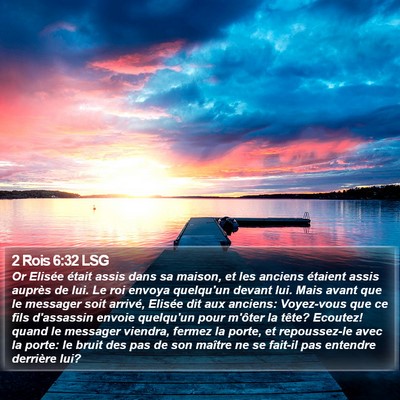 2 Rois 6:32 LSG Bible Verse Image