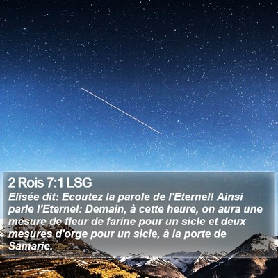 2 Rois 7:1 LSG Bible Verse Image