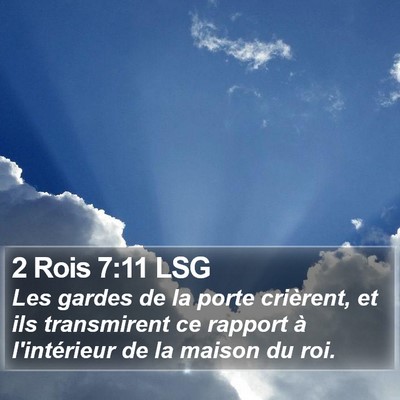2 Rois 7:11 LSG Bible Verse Image