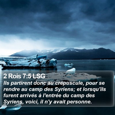 2 Rois 7:5 LSG Bible Verse Image