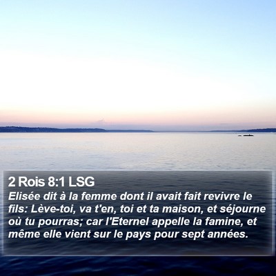 2 Rois 8:1 LSG Bible Verse Image
