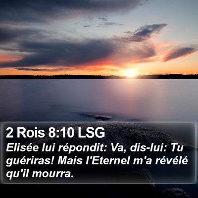 2 Rois 8:10 LSG Bible Verse Image
