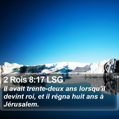 2 Rois 8:17 LSG Bible Verse Image