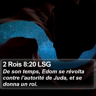 2 Rois 8:20 LSG Bible Verse Image