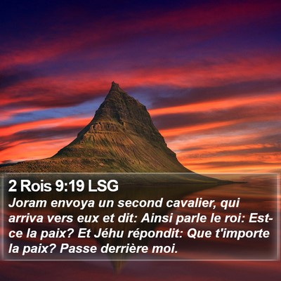 2 Rois 9:19 LSG Bible Verse Image