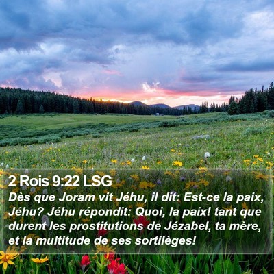 2 Rois 9:22 LSG Bible Verse Image