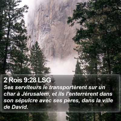 2 Rois 9:28 LSG Bible Verse Image