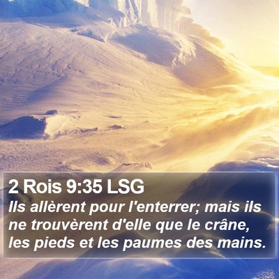 2 Rois 9:35 LSG Bible Verse Image