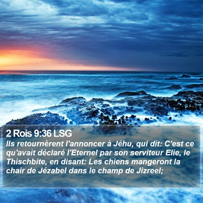 2 Rois 9:36 LSG Bible Verse Image