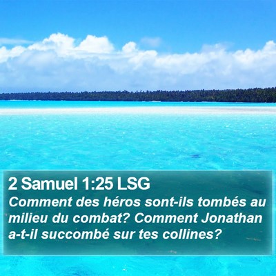 2 Samuel 1:25 LSG Bible Verse Image