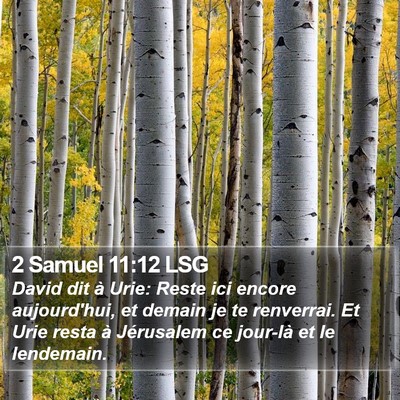 2 Samuel 11:12 LSG Bible Verse Image