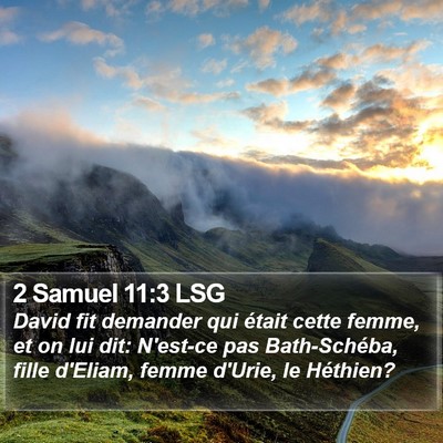 2 Samuel 11:3 LSG Bible Verse Image