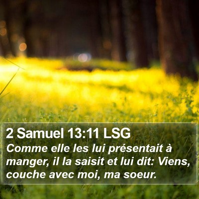 2 Samuel 13:11 LSG Bible Verse Image