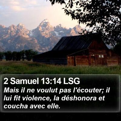 2 Samuel 13:14 LSG Bible Verse Image