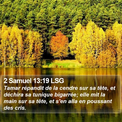 2 Samuel 13:19 LSG Bible Verse Image