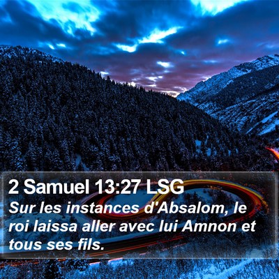 2 Samuel 13:27 LSG Bible Verse Image