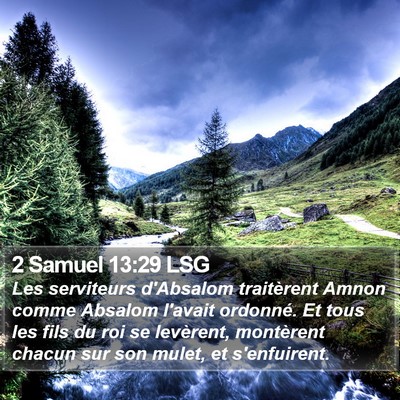 2 Samuel 13:29 LSG Bible Verse Image