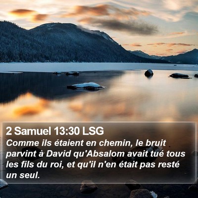 2 Samuel 13:30 LSG Bible Verse Image
