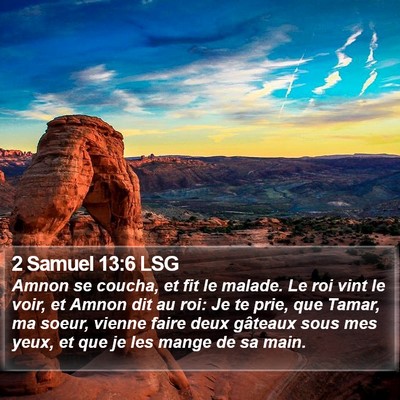 2 Samuel 13:6 LSG Bible Verse Image
