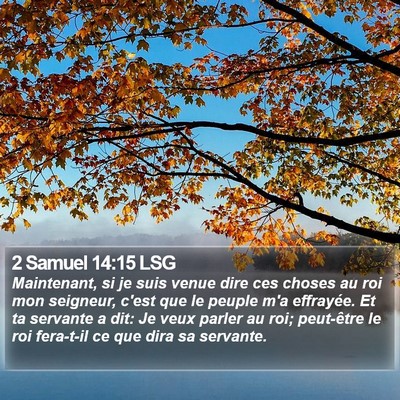 2 Samuel 14:15 LSG Bible Verse Image