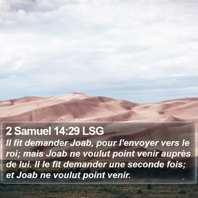 2 Samuel 14:29 LSG Bible Verse Image