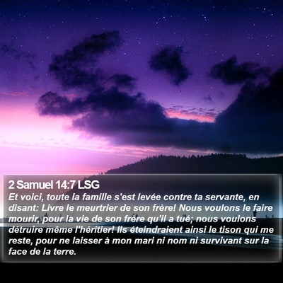 2 Samuel 14:7 LSG Bible Verse Image