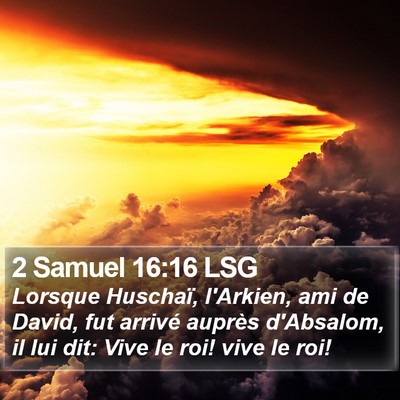 2 Samuel 16:16 LSG Bible Verse Image