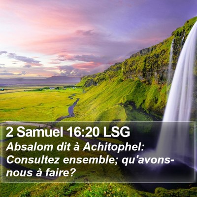 2 Samuel 16:20 LSG Bible Verse Image