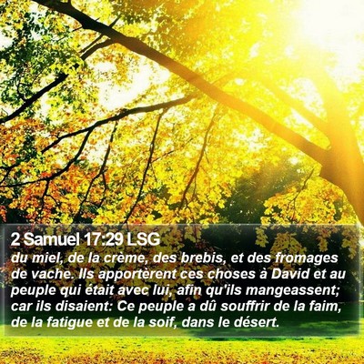 2 Samuel 17:29 LSG Bible Verse Image