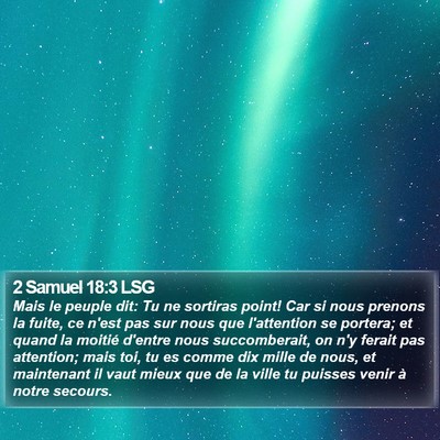 2 Samuel 18:3 LSG Bible Verse Image