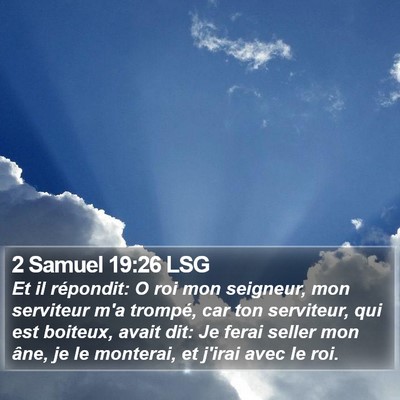 2 Samuel 19:26 LSG Bible Verse Image