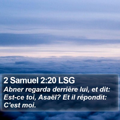 2 Samuel 2:20 LSG Bible Verse Image